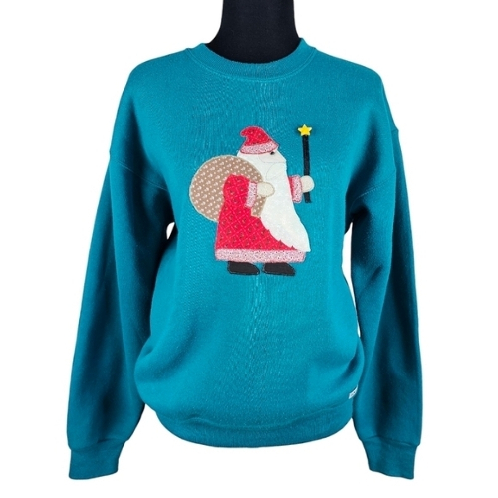 VTG Lee Heavy Weight Cotton Christmas Sweatershirt Sz Medium 90s Vintage XMas